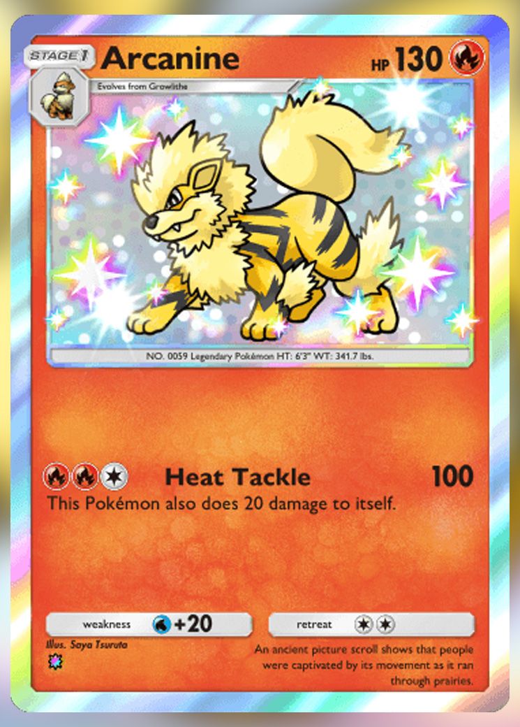 Arcanine from Extradimensional Crisis in Pokemon TCG Pocket.