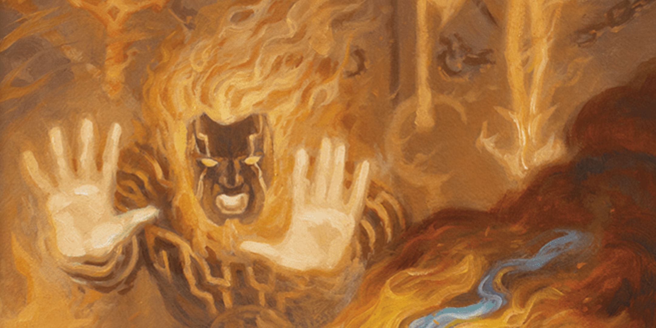 The Azer Pyromancer, an elemental of fire, from Dungeons & Dragons (DND).