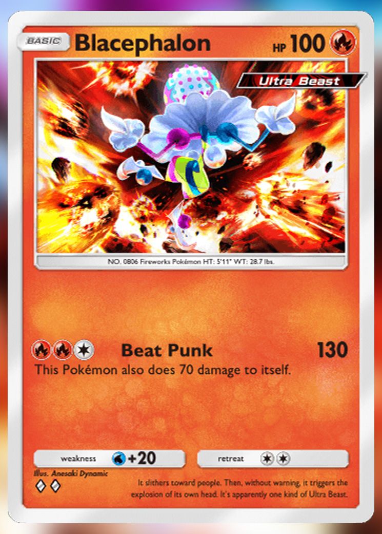 Blacephalon from Extradimensional Crisis in Pokemon TCG Pocket.