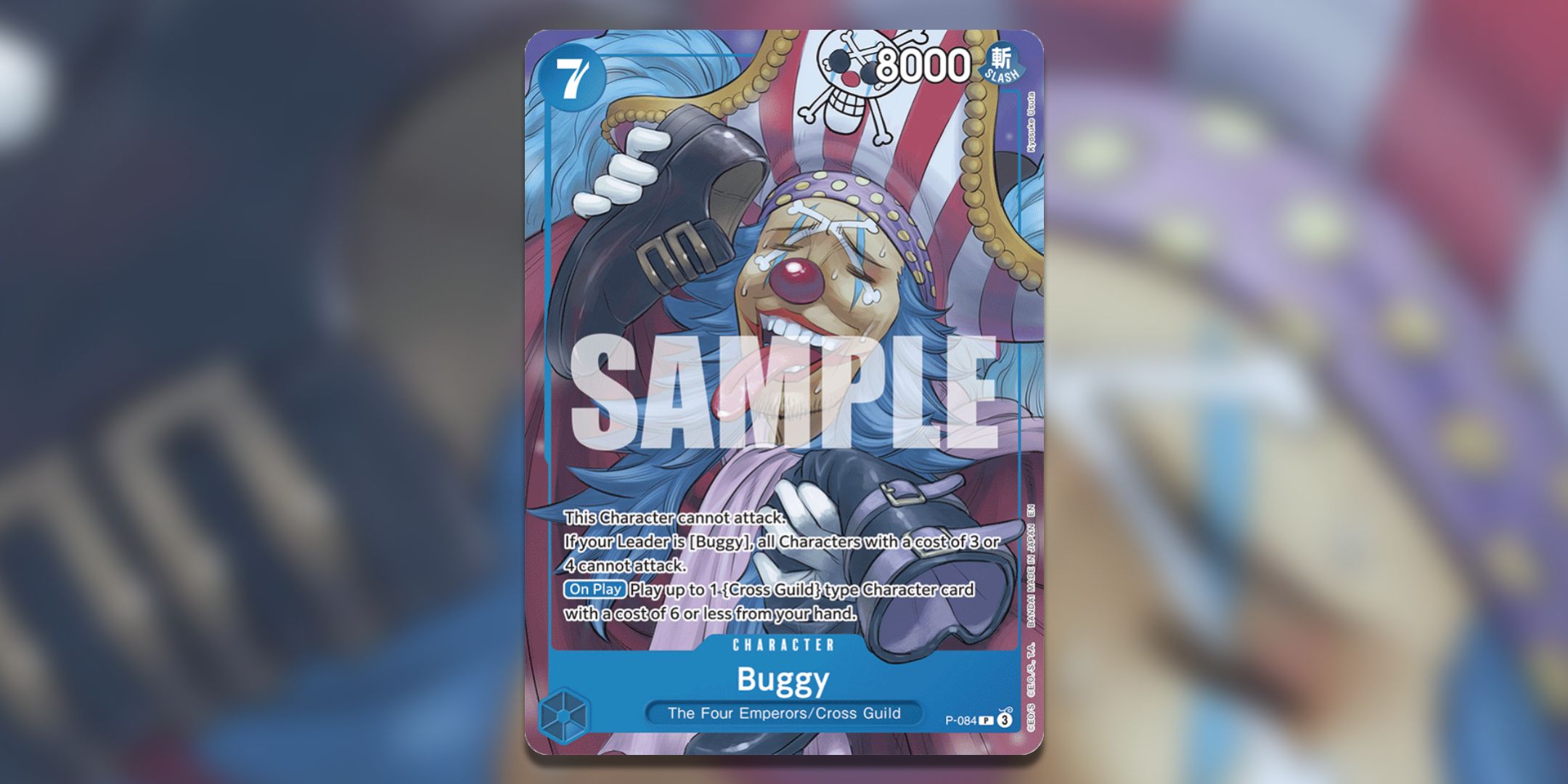 Buggy promo card from One Piece Card Game.