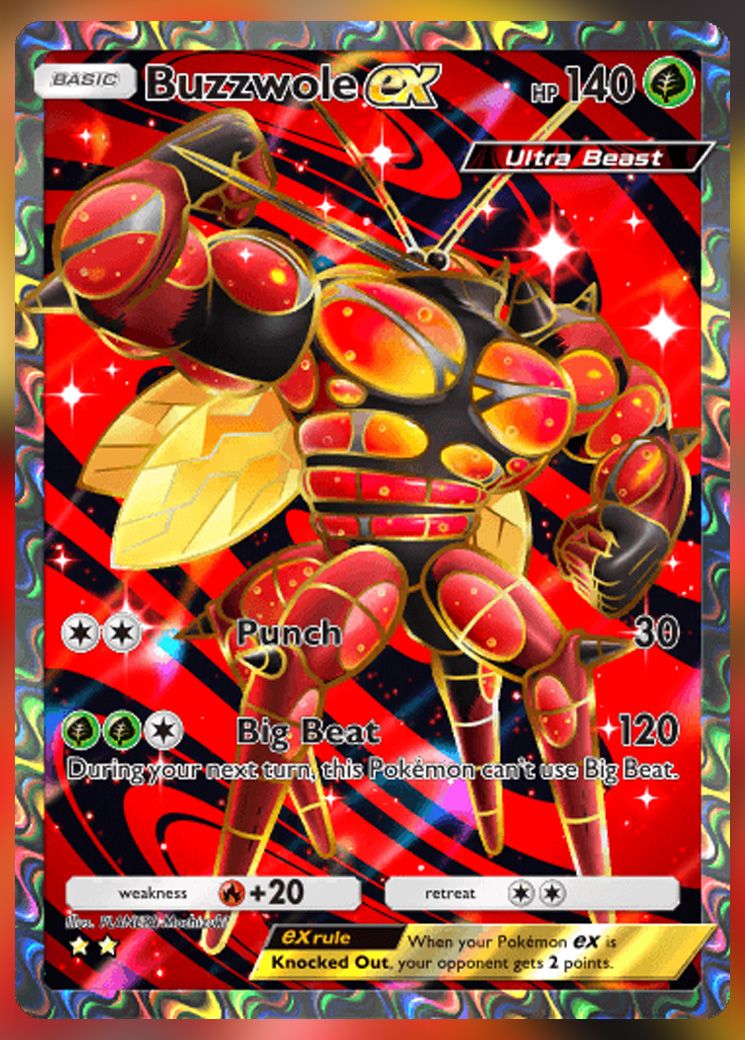 Buzzwole ex (Special Art Rare) from Extradimensional Crisis in Pokemon TCG Pocket.