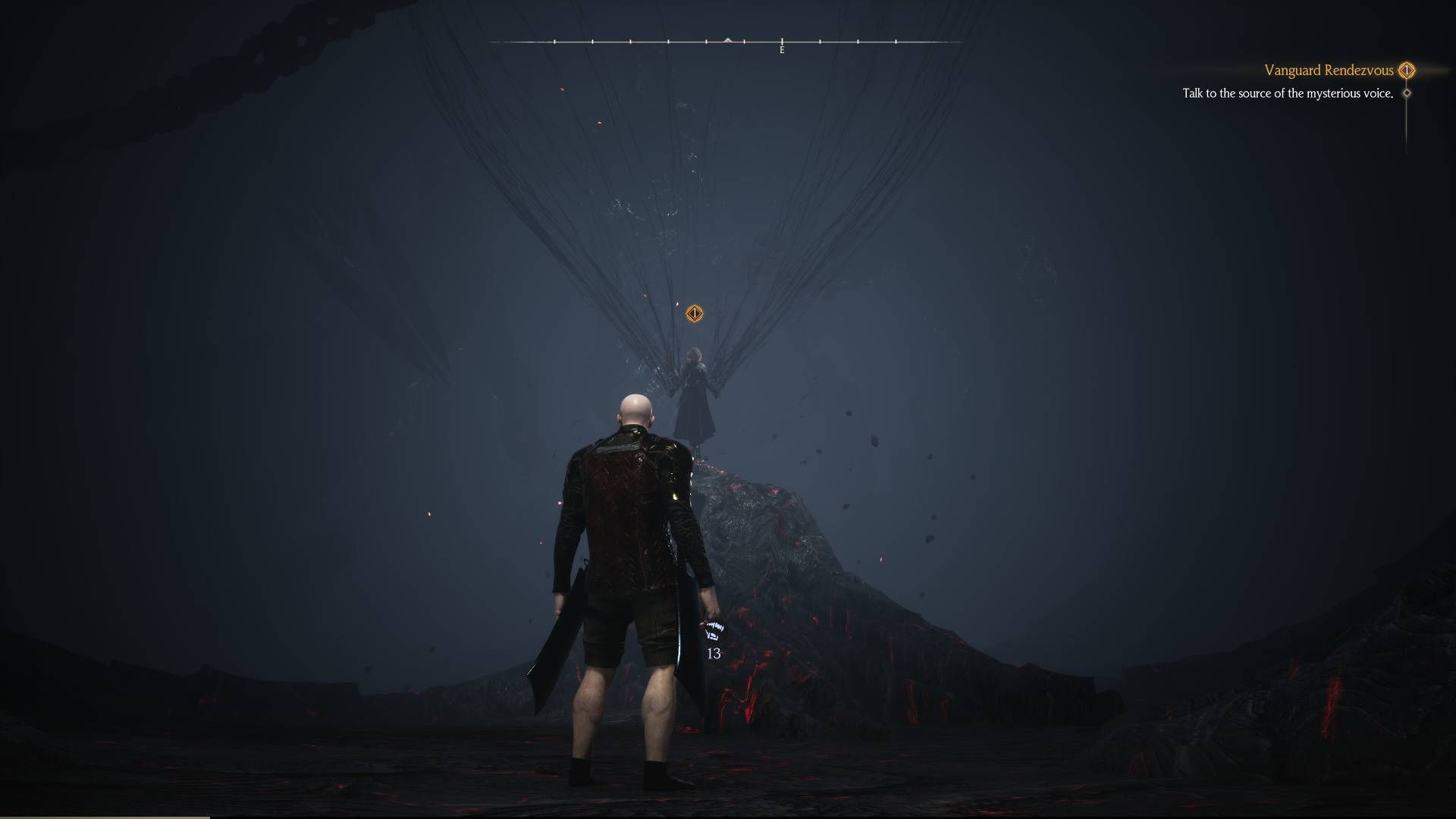 Chrono Odyssey character standing in front of the mysterious, connected person.