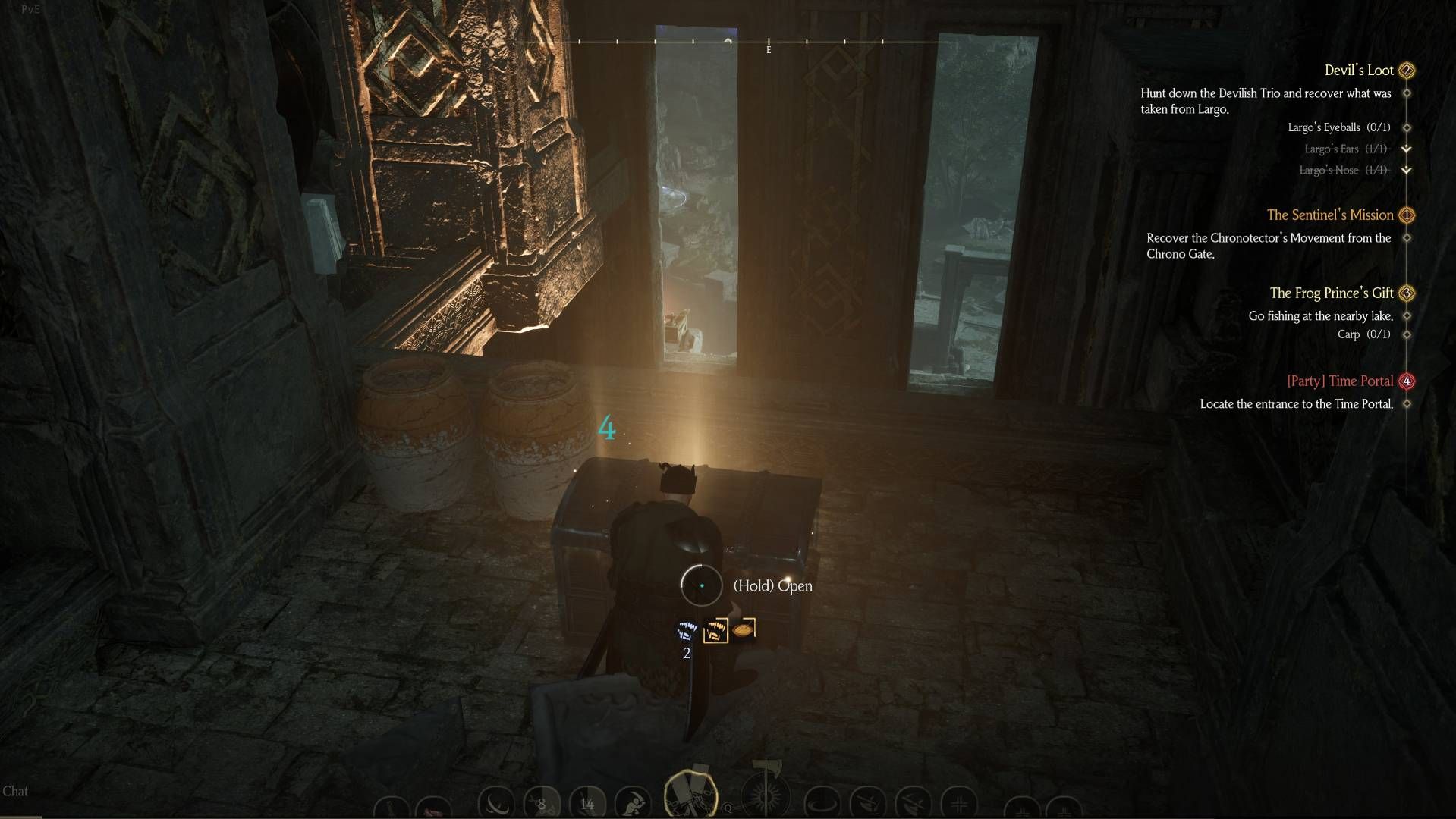 Chrono Odyssey looting an elite chest.-1