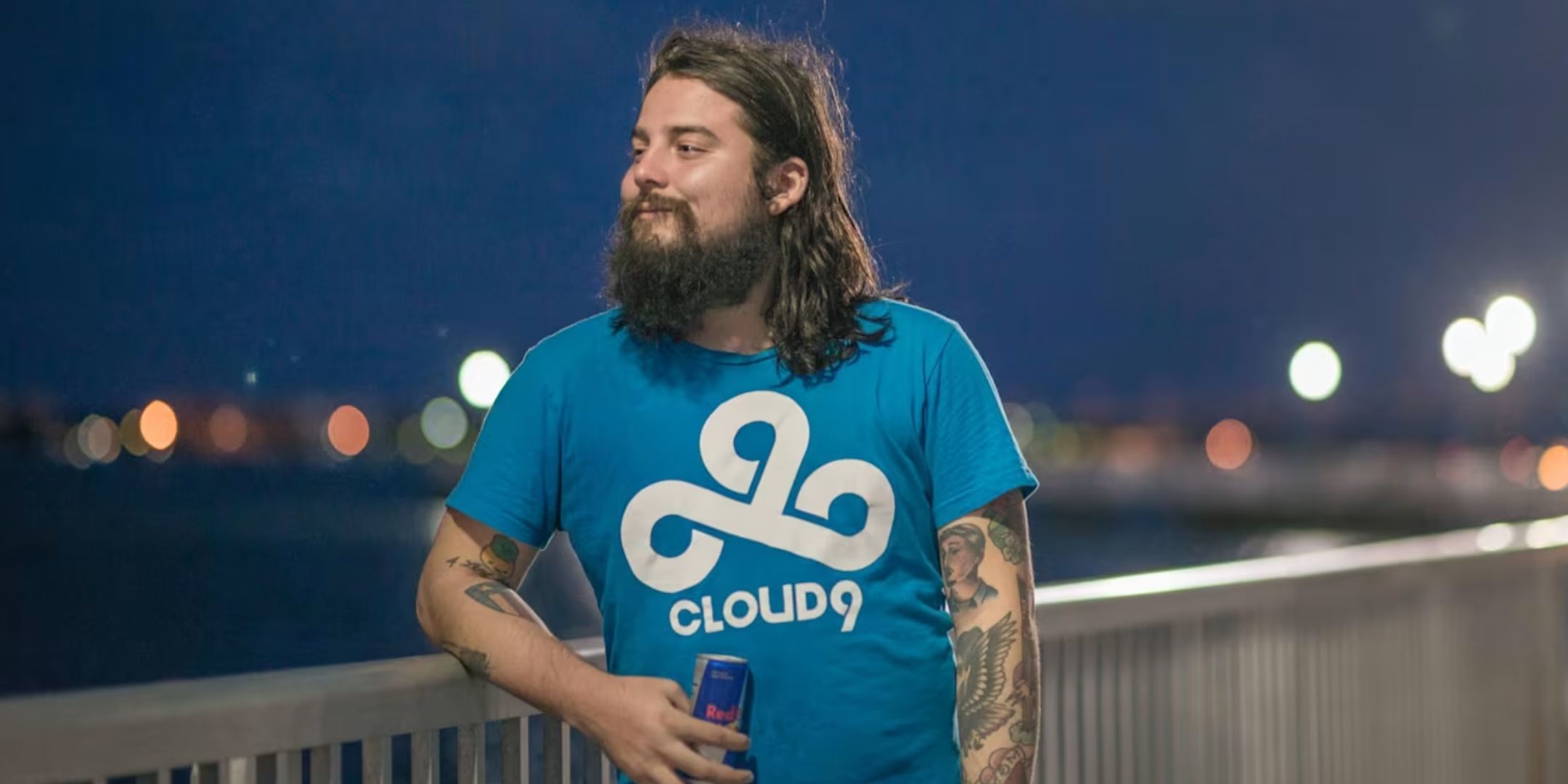 Cloud 9 Mango Holding A Can Of Redbull
