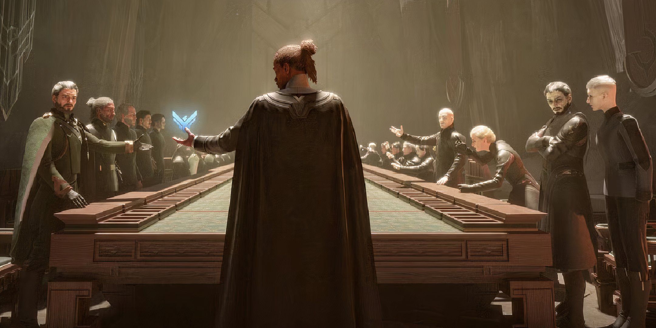 The Landsraad coming together for a vote in Dune: Awakening.