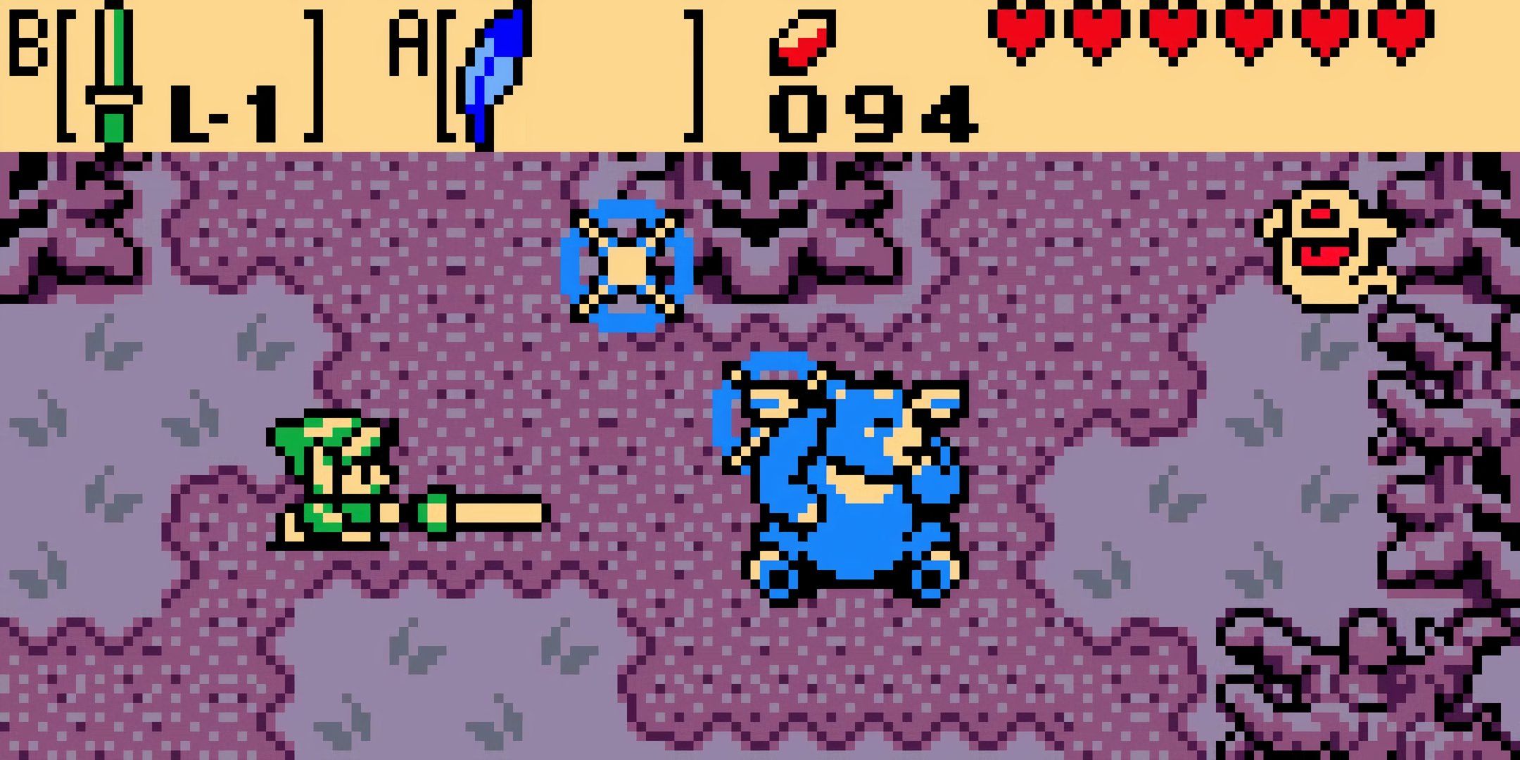 Moosh the blue bear in Oracle of Ages. 