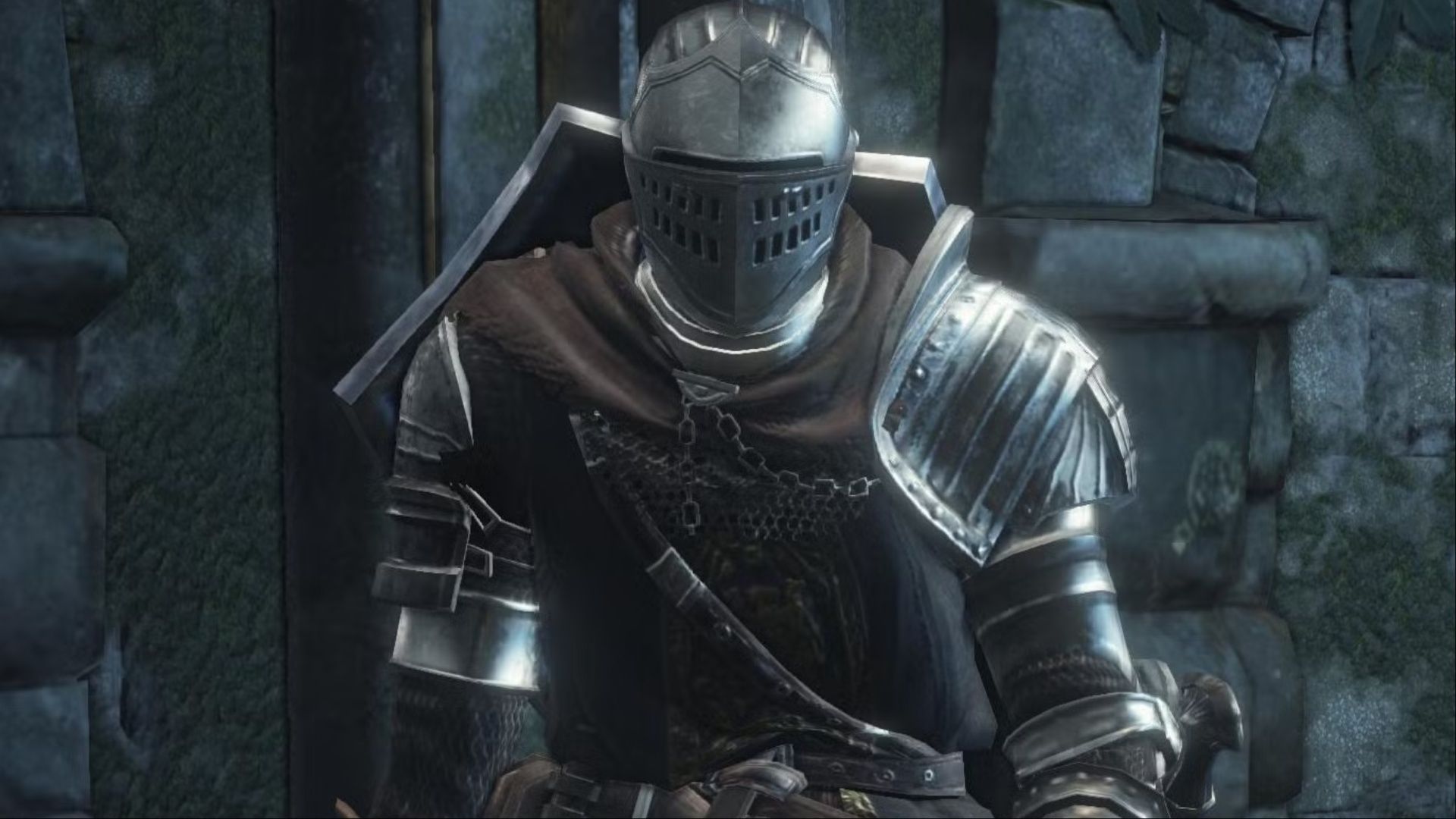 Anri of Astora sitting on pieces of rubble while speaking with the Ashen One in Dark Souls 3.