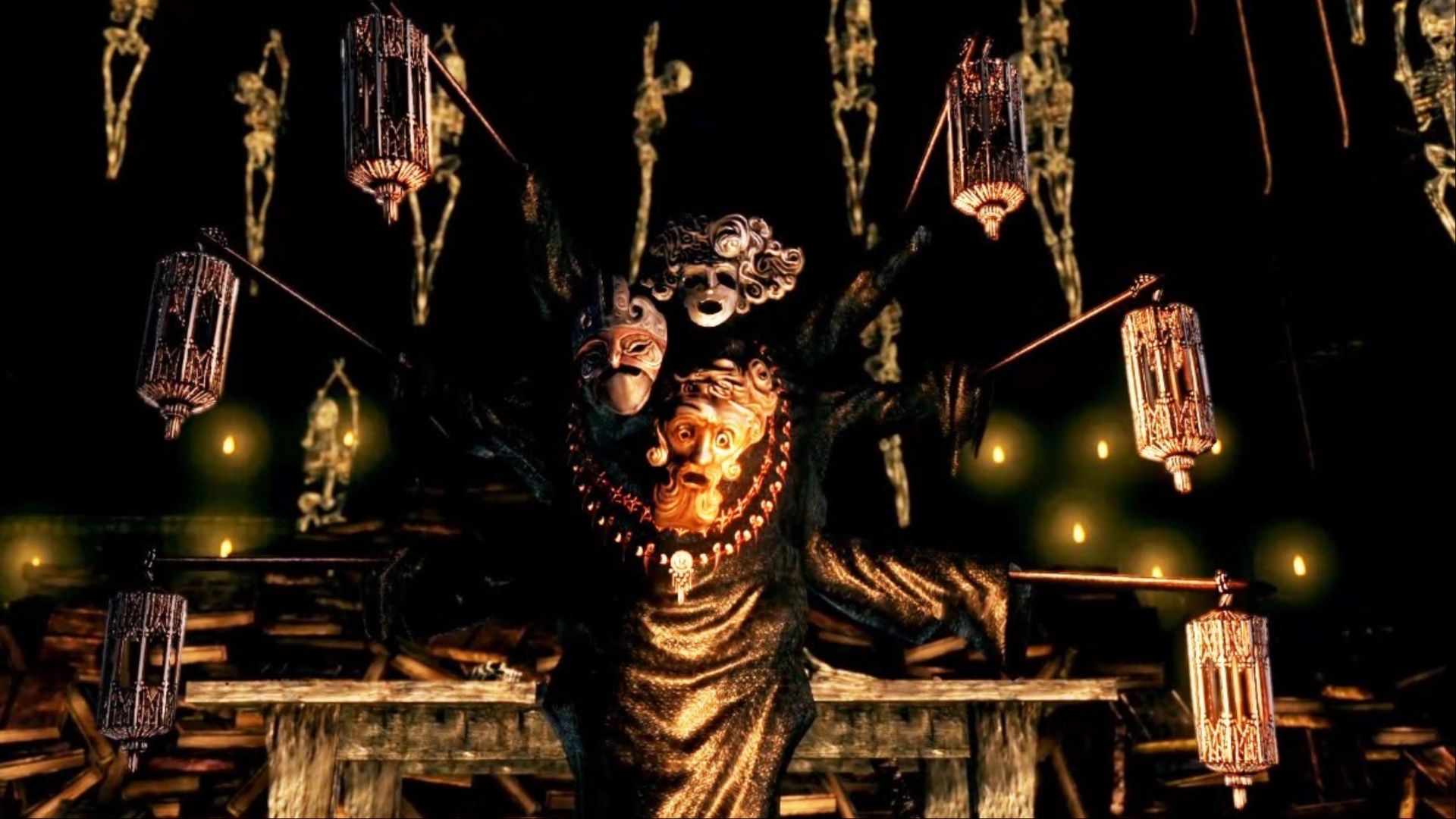 Pinwheel waiting for the Chosen Undead in the depths of the Catacombs in Dark Souls.