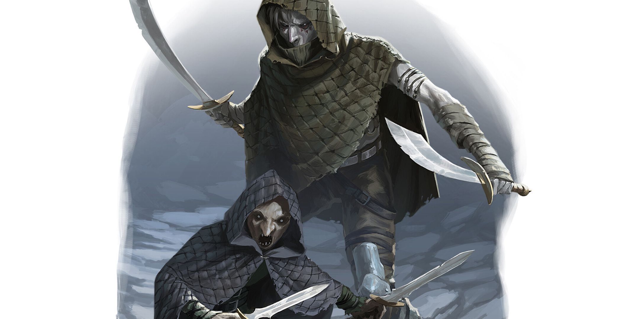 A normal and an elder Darkling holding their swords, from Dungeons & Dragons (DND).