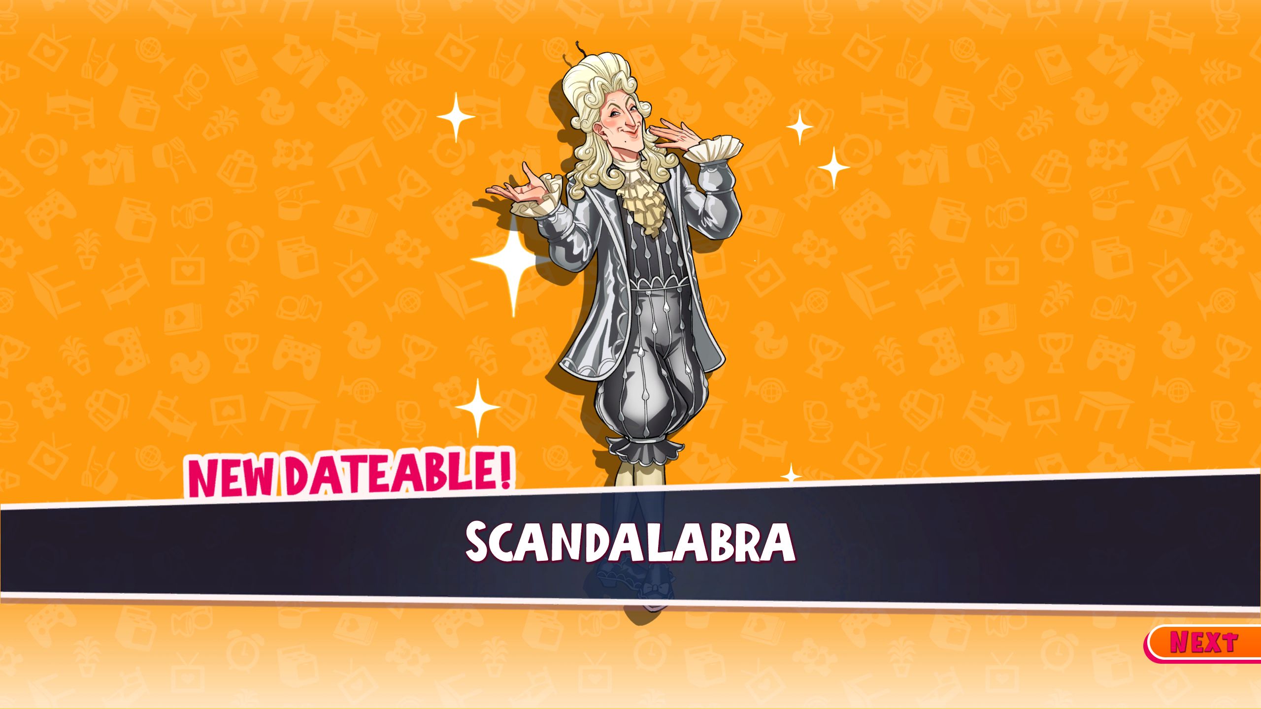 New Dateable screen for Scandalabra in Date Everything!