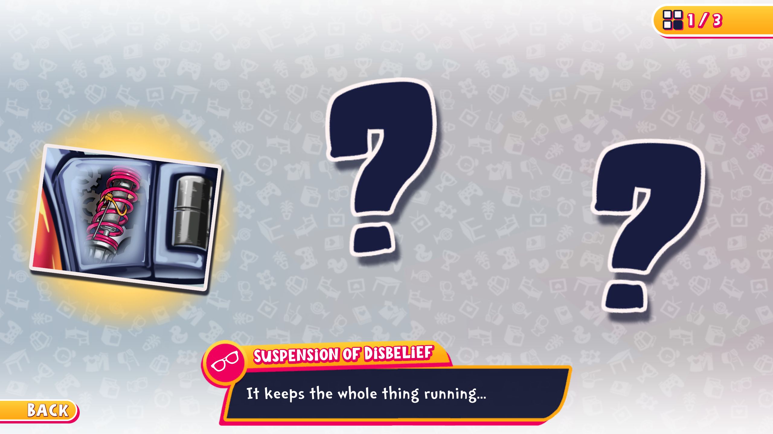 Collectables menu for Skylar in Date Everything!