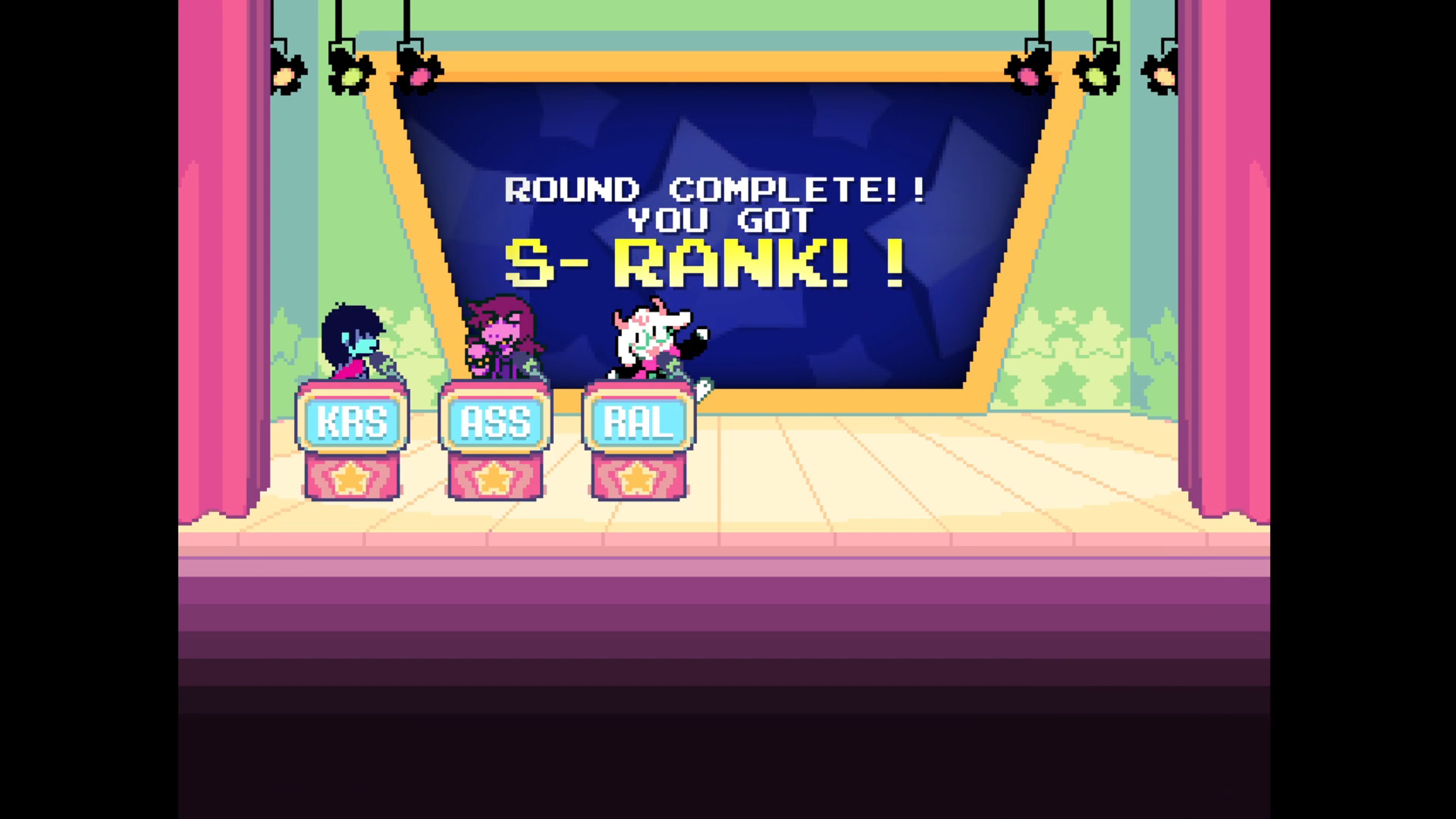 Getting an S-Rank in Deltarune Chapter 3.