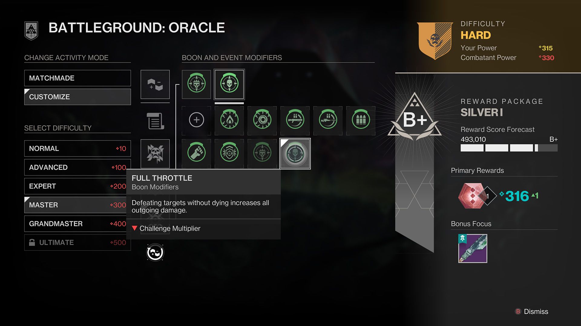 Destiny 2 Edge of Fate Difficulty Modifiers