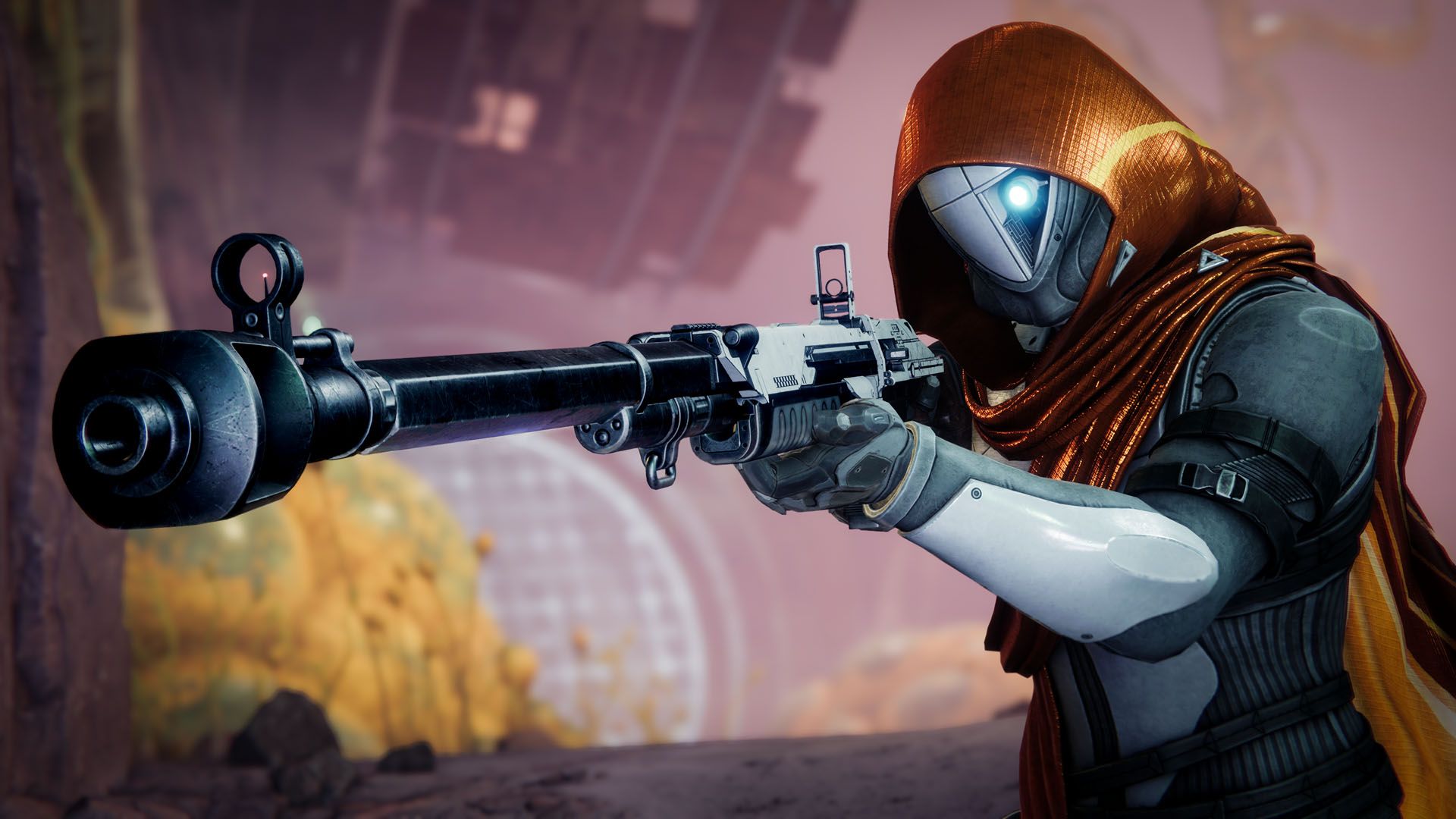 Destiny 2 Edge Of Fate Hunter Holding New Land Beyond
