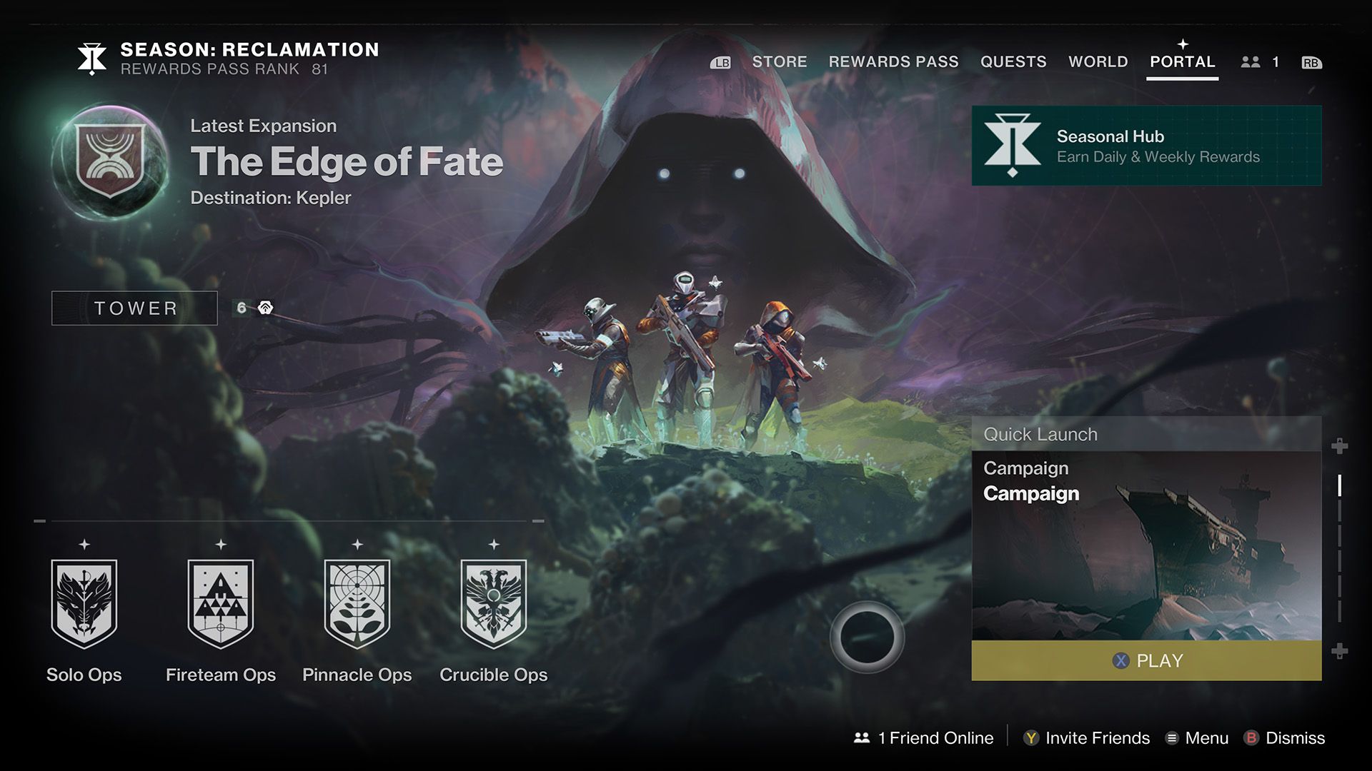 Destiny 2 Edge of Fate Portal UI