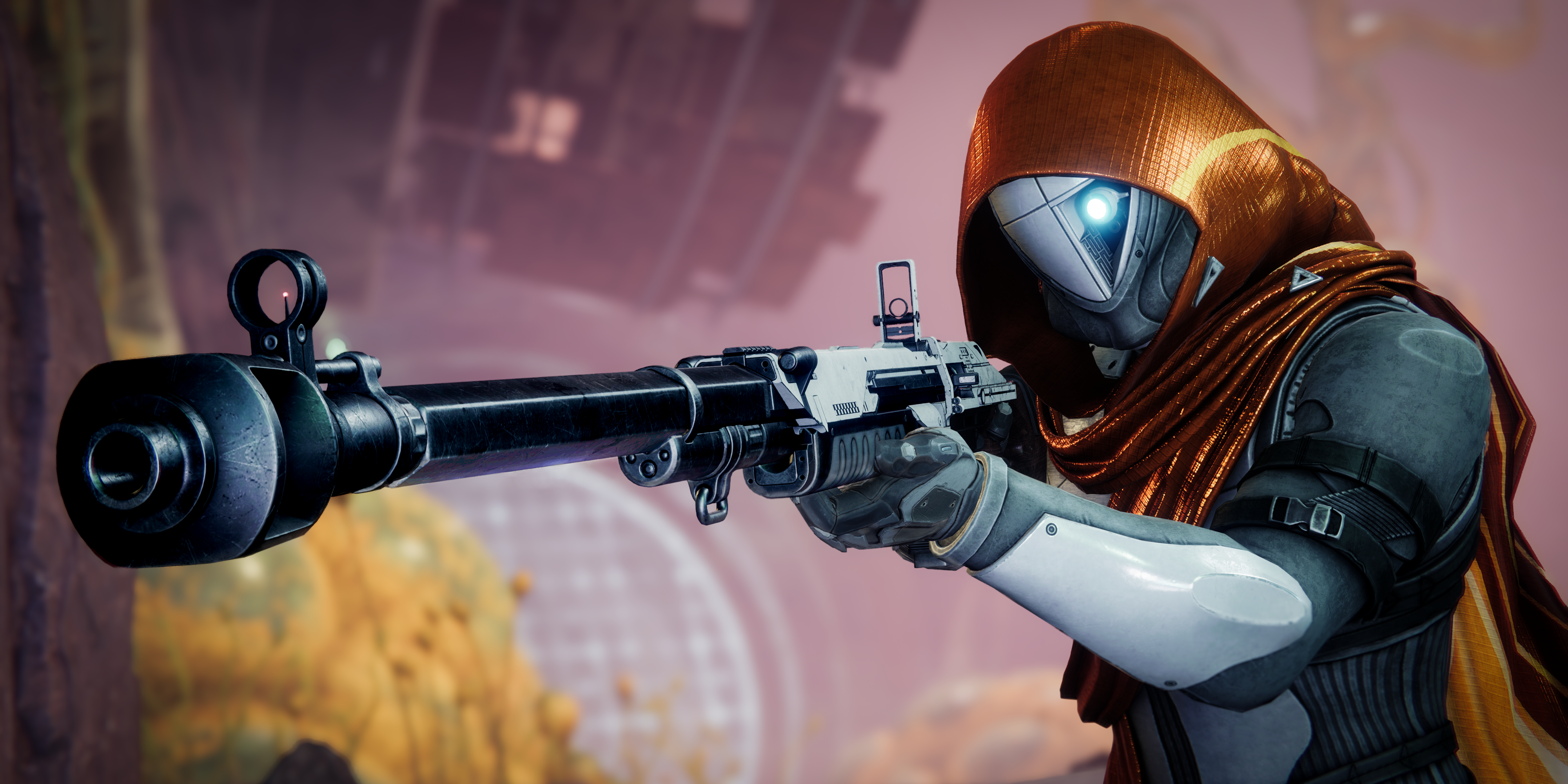 Destiny 2 Hunter Holding New Land Beyond