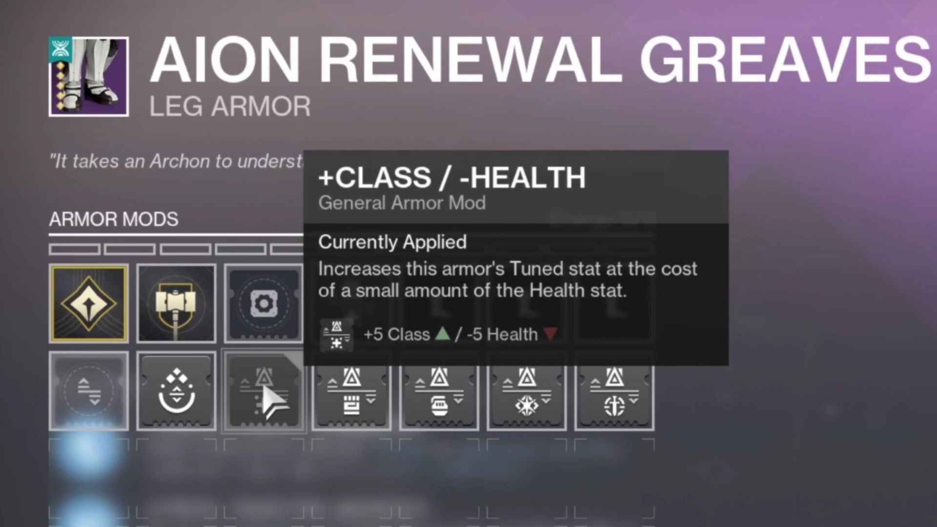 Destiny 2 T5 Armor With A Tuning Socket