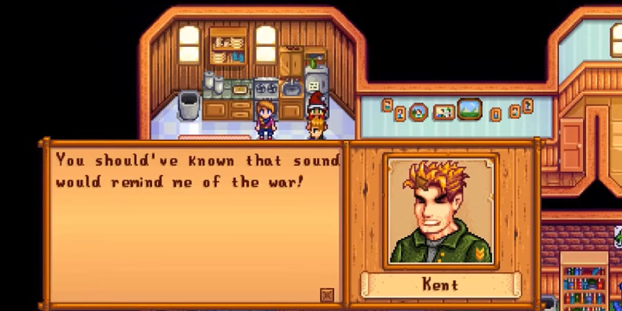 Dialogue from kent in Stardew Valley.