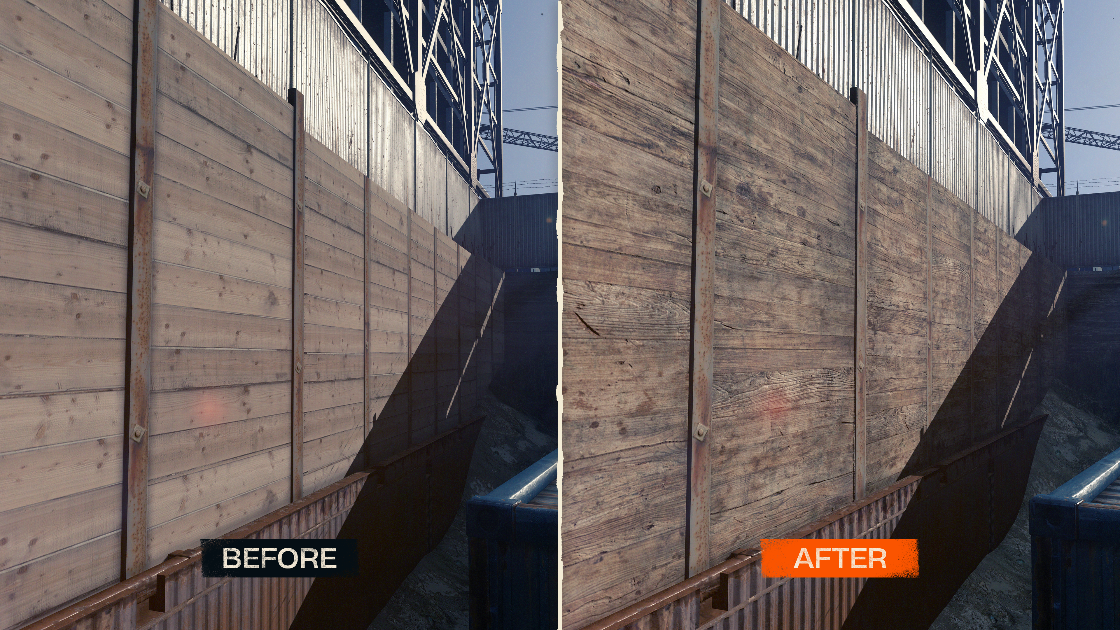 Dying Light versus Dying Light Retouched side-by-side. 