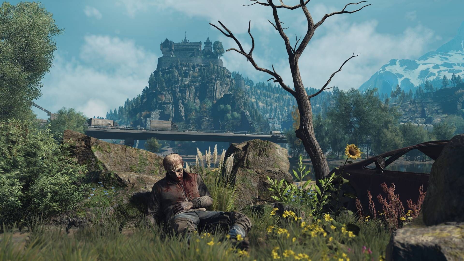 Dying Light The Beast A Corpse Sitting In The Wilderness.