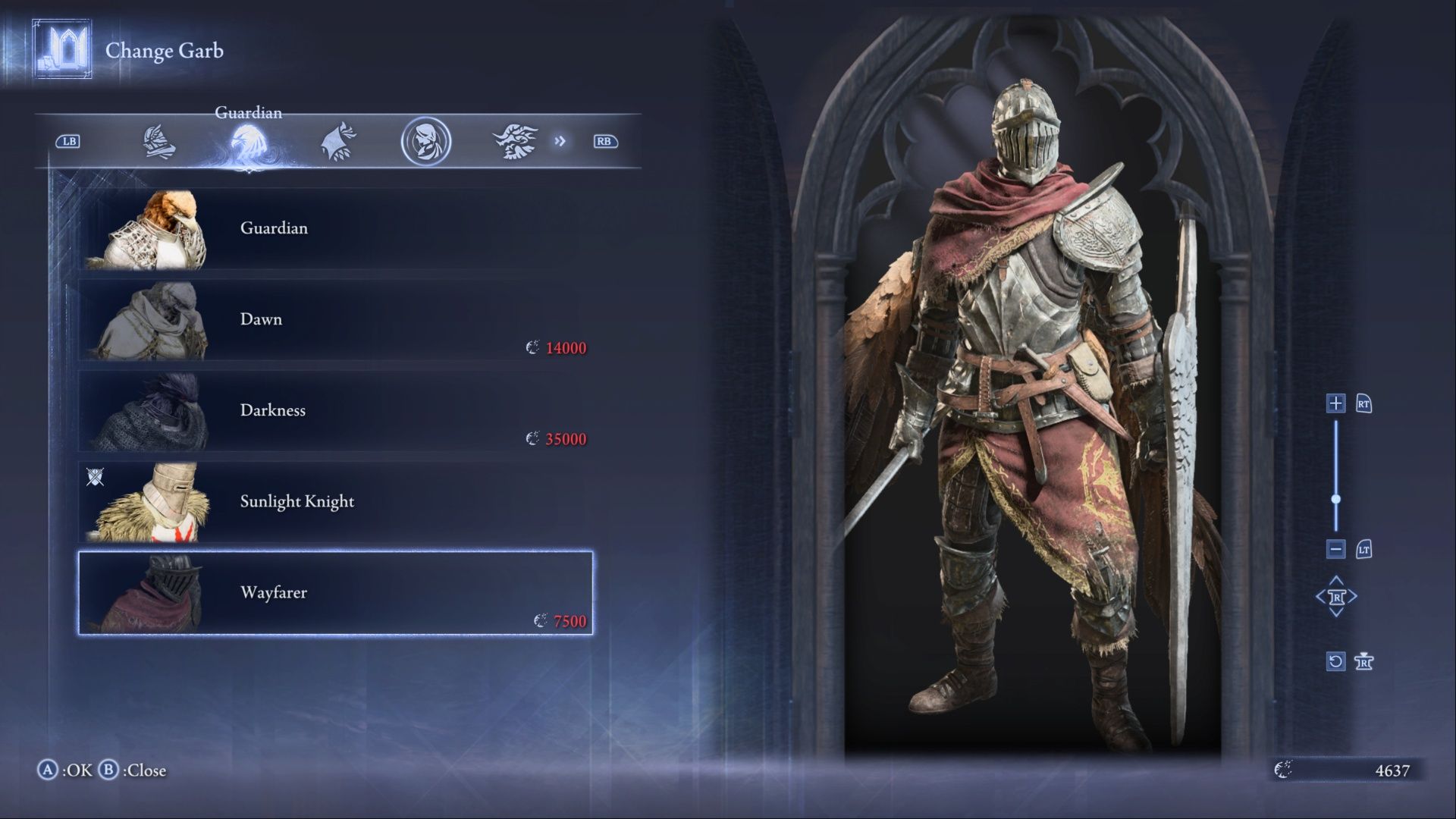 A look at the Wayfarer skin for Guardian in Elden Ring Nightreign.
