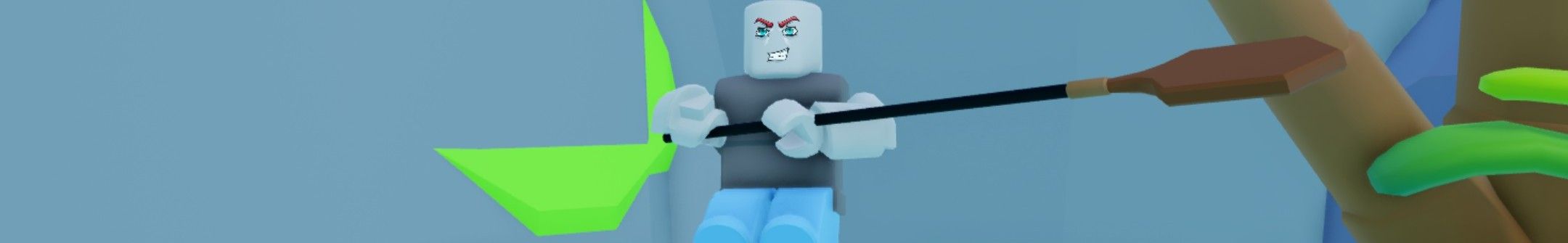 A player with his kayak in Kayak Racing on Roblox