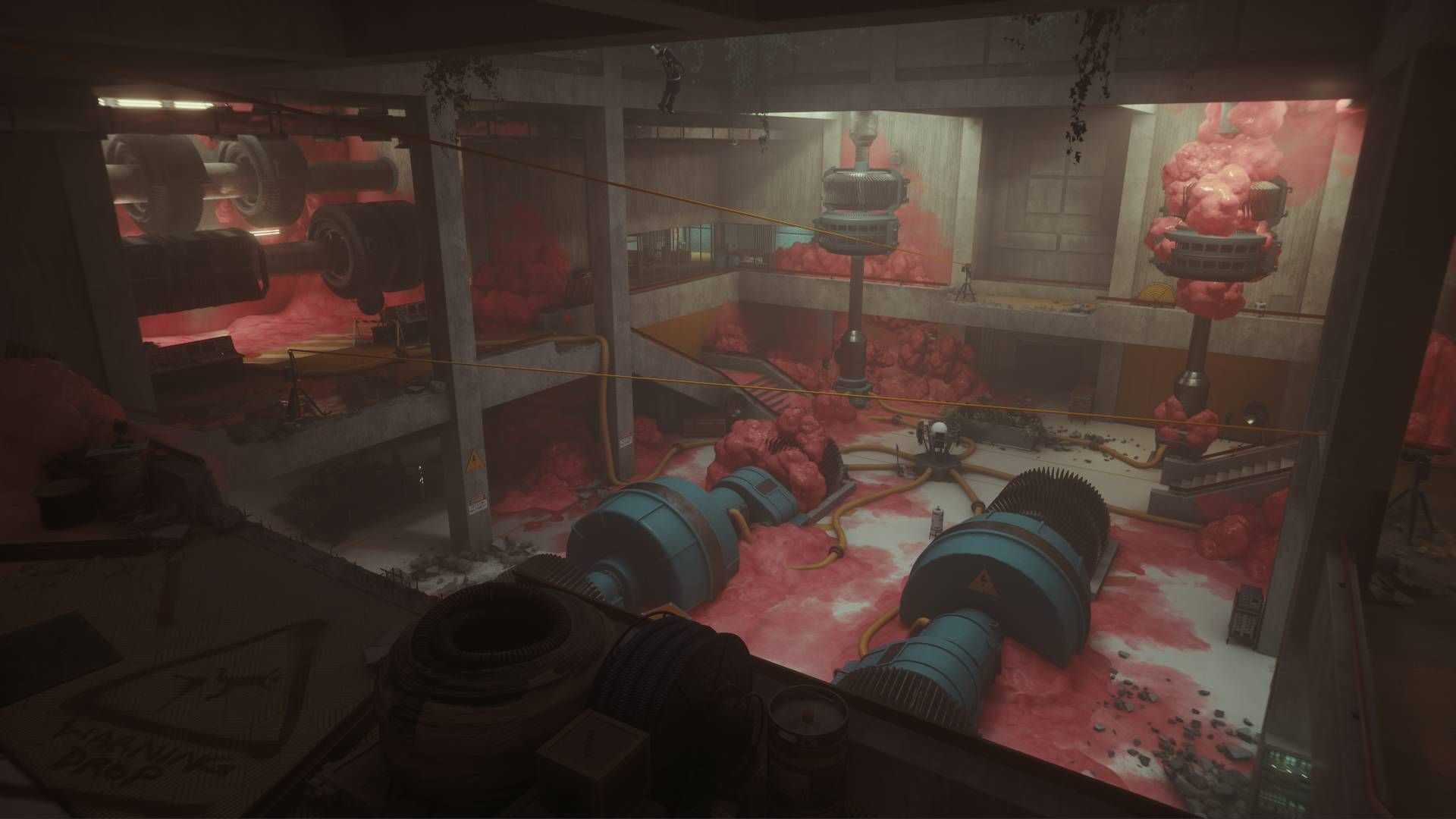 FBC_ Firebreak Room Full Of Turbines Covered In Pink Goo.