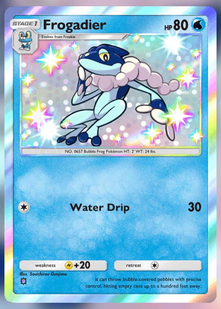 Frogadier from Extradimensional Crisis in Pokemon TCG Pocket.