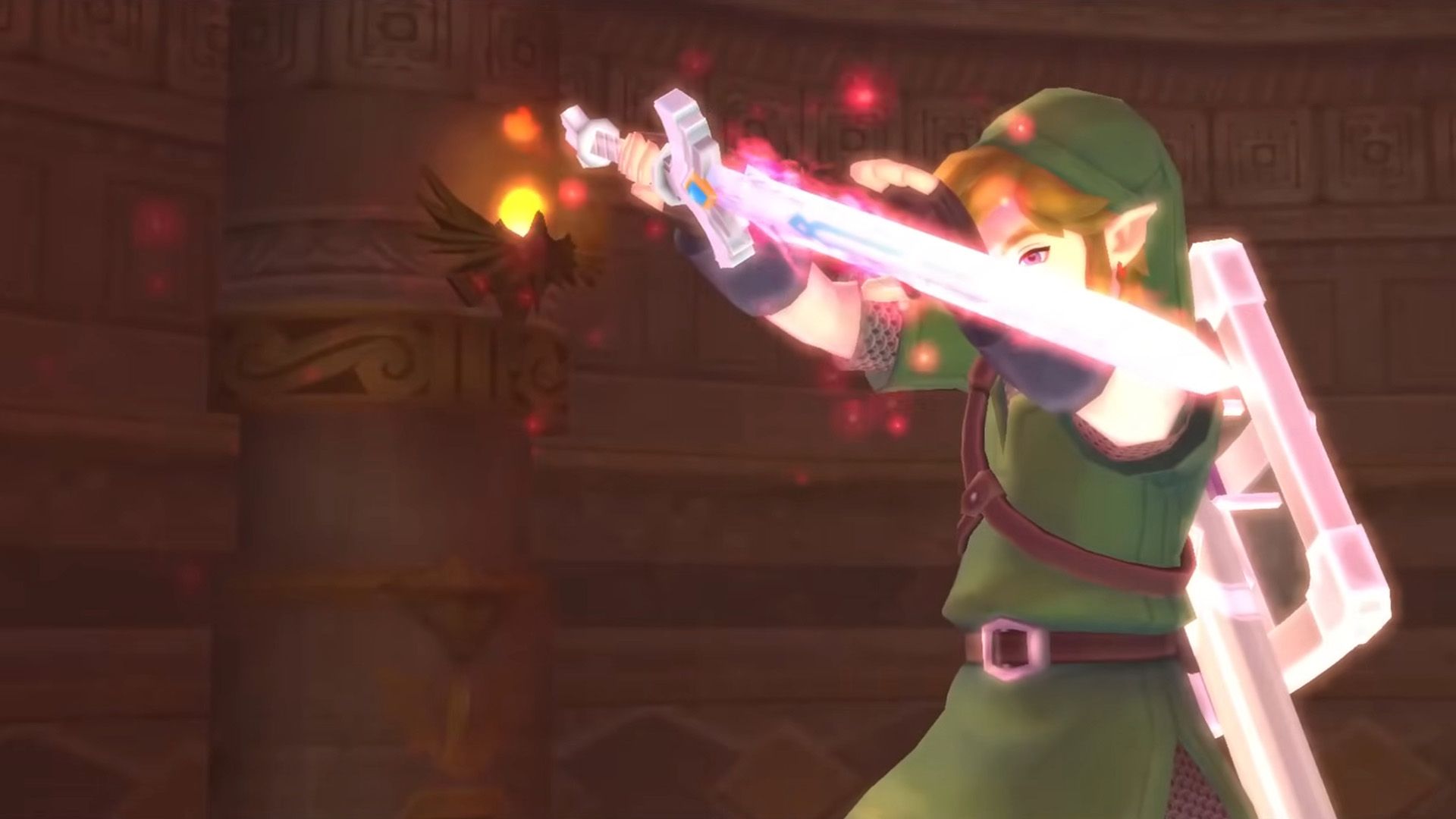 Goddess Sword transforms into the Master Sword in Skyward Sword.