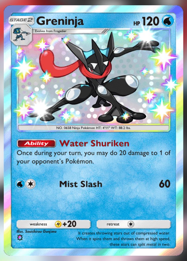 Greninja from Extradimensional Crisis in Pokemon TCG Pocket.