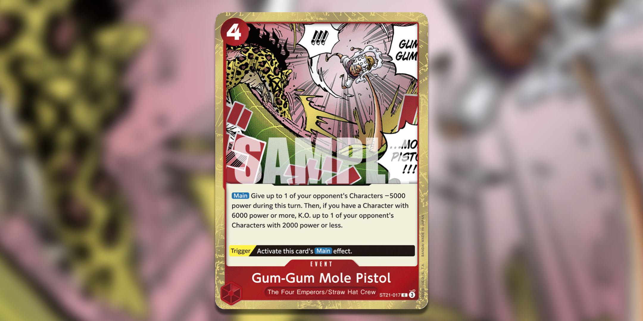Gum-Gum Mole Pistol from ST21 from One Piece Card Game.