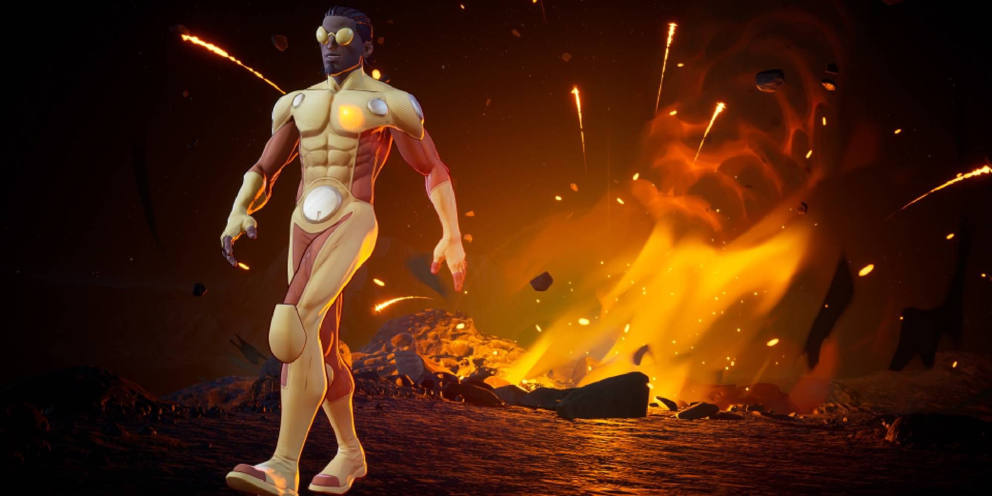 Invicible VS Bulletproof walking away from an explosion.