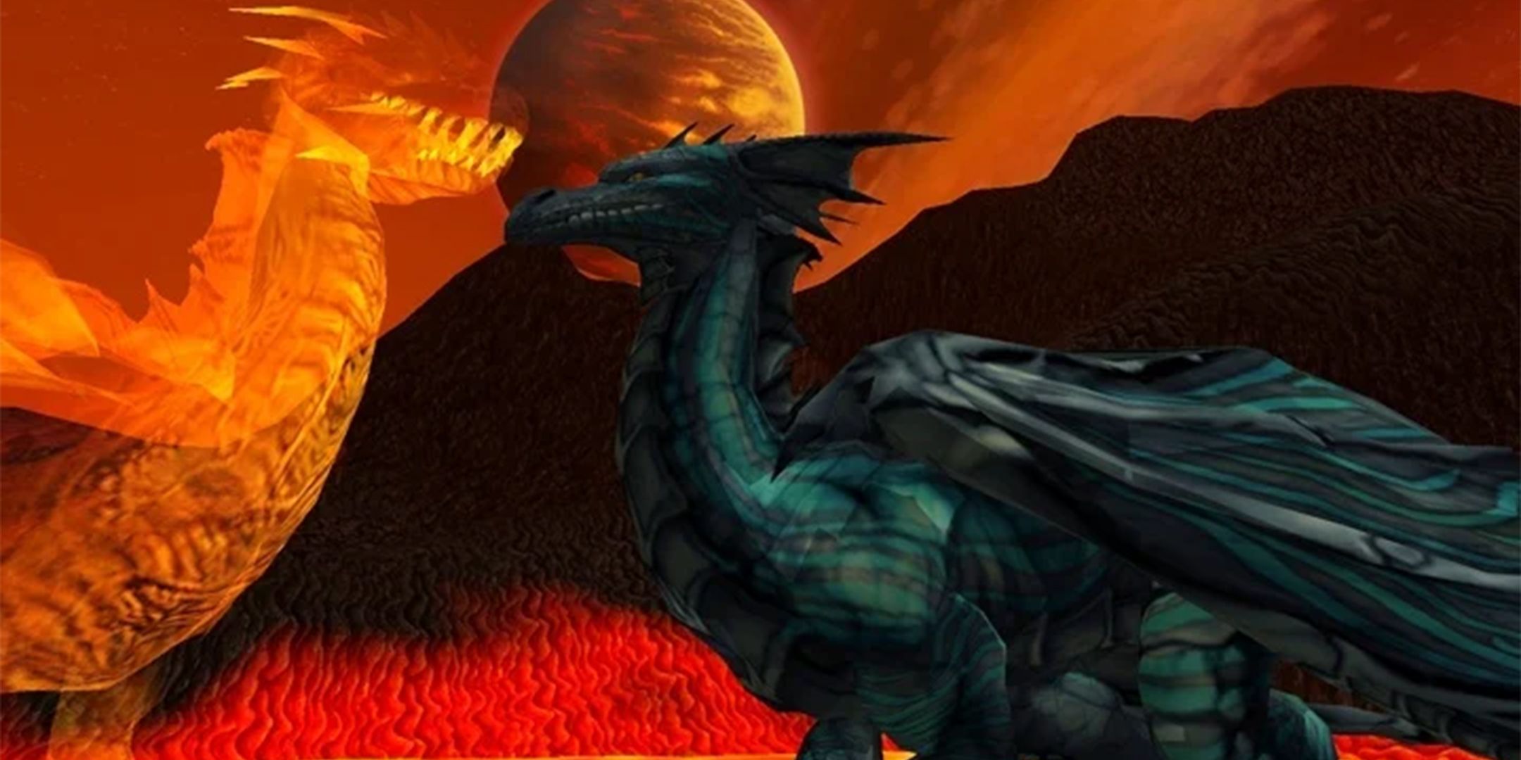 Two dragons looking at each other in Istaria: Chronicles of the Gifted.
