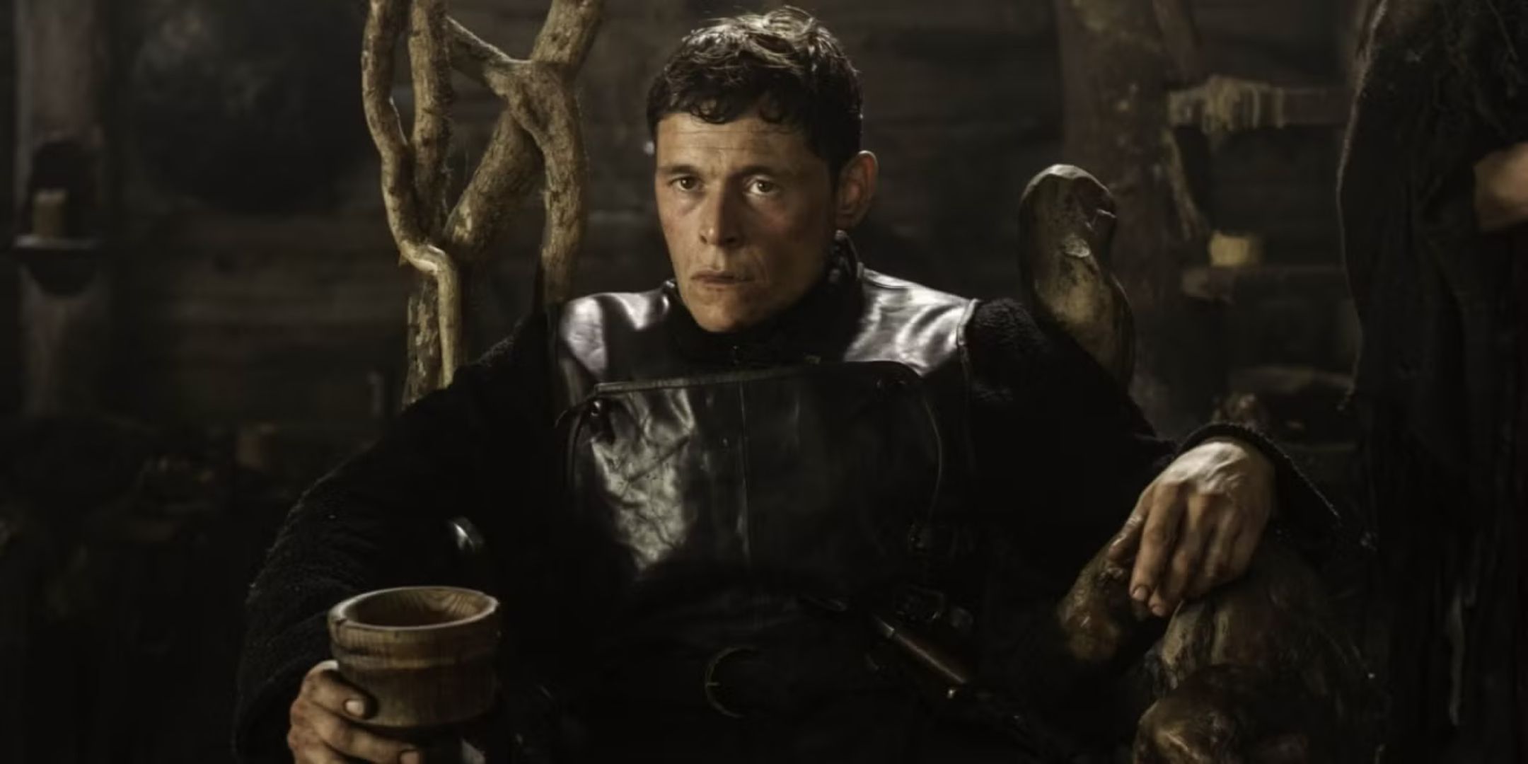 Karl Tanner sitting in Game of Thrones.