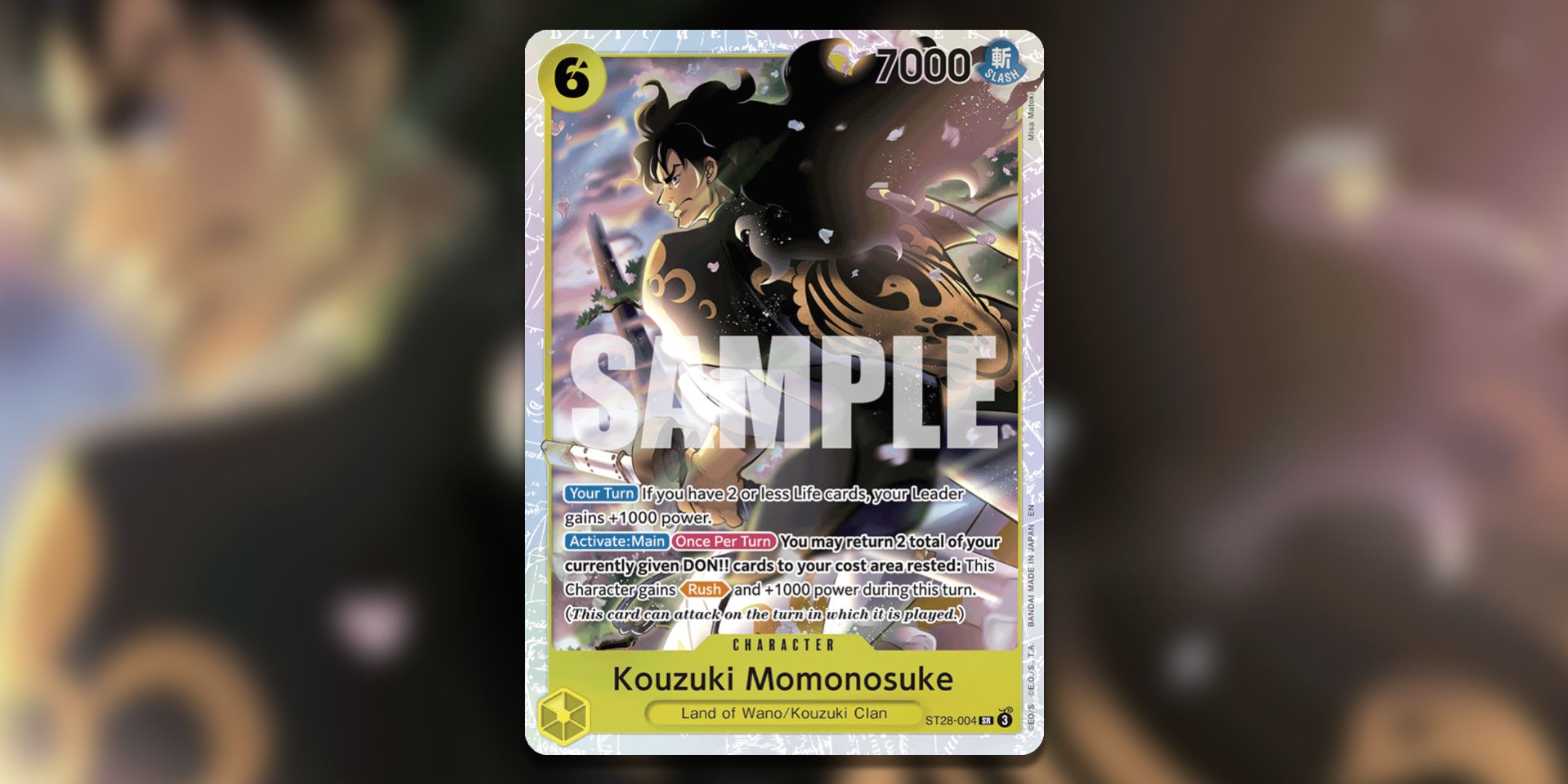 Kouzuki Momonosuke from ST28 in the One Piece Card Game.