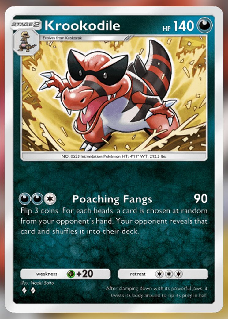 Krookodile from Extradimensional Crisis in Pokemon TCG Pocket.