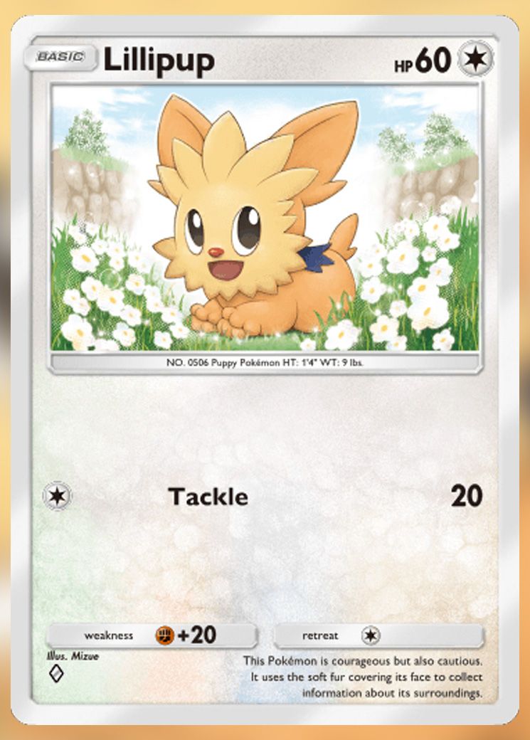 Lillipup from Extradimensional Crisis in Pokemon TCG Pocket.