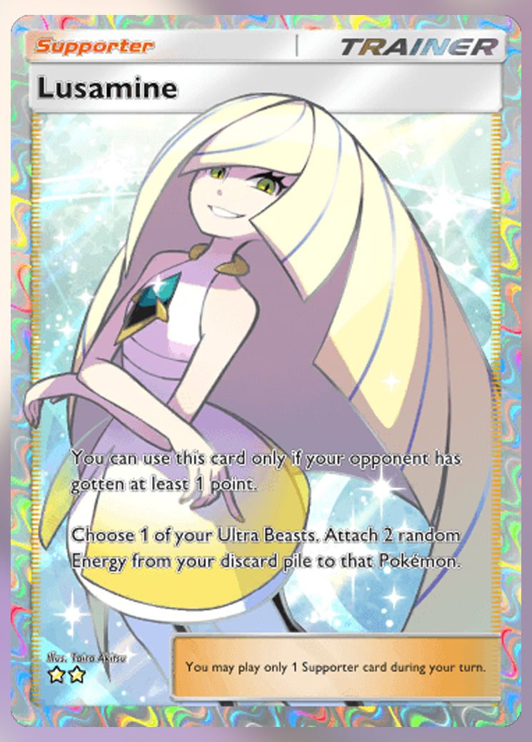 Lusamine (Special Art Rare) from Extradimensional Crisis in Pokemon TCG Pocket.