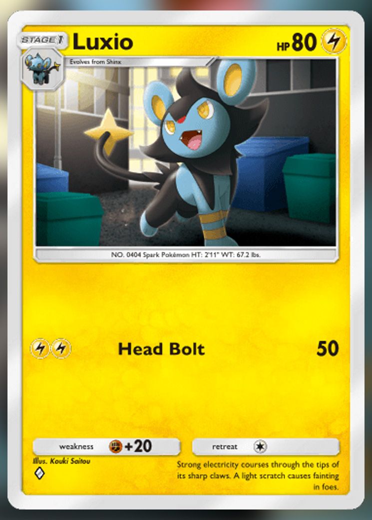 Luxio from Extradimensional Crisis in Pokemon TCG Pocket.