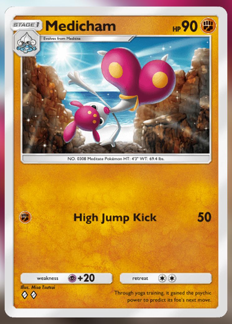 Medicham from Extradimensional Crisis in Pokemon TCG Pocket.