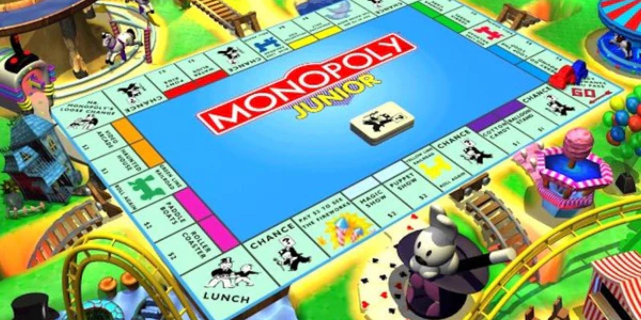 The monopoly board in monopoly junior for PC.