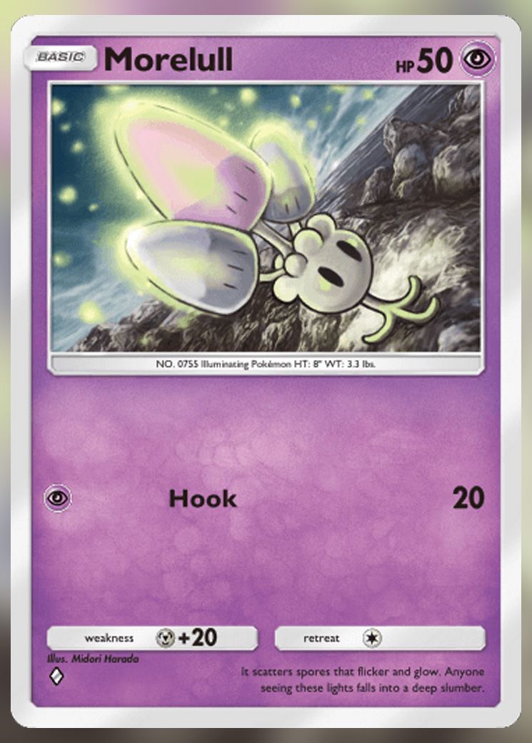 Morelull from Extradimensional Crisis in Pokemon TCG Pocket.