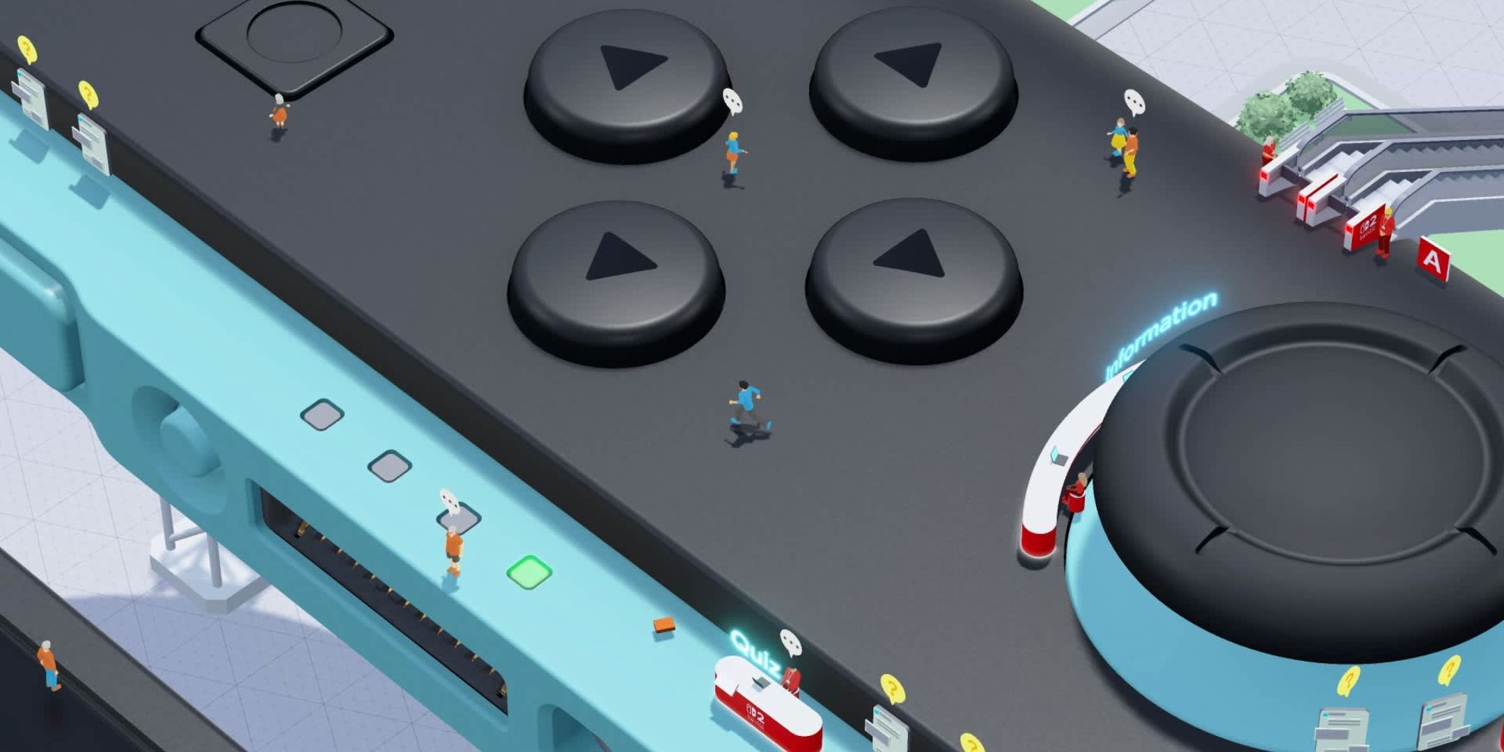 An avatar running around the Nintendo Switch 2 Welcome Tour.