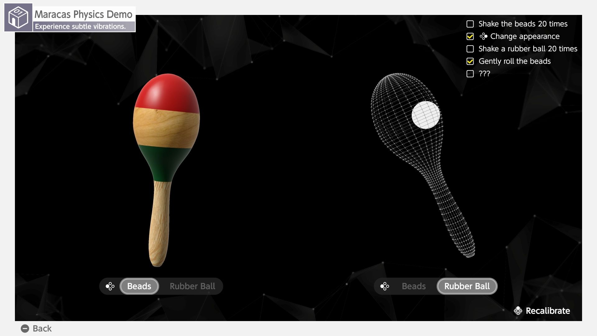 Maraca vibration minigame in Nintendo Switch 2 Welcome Tour. 