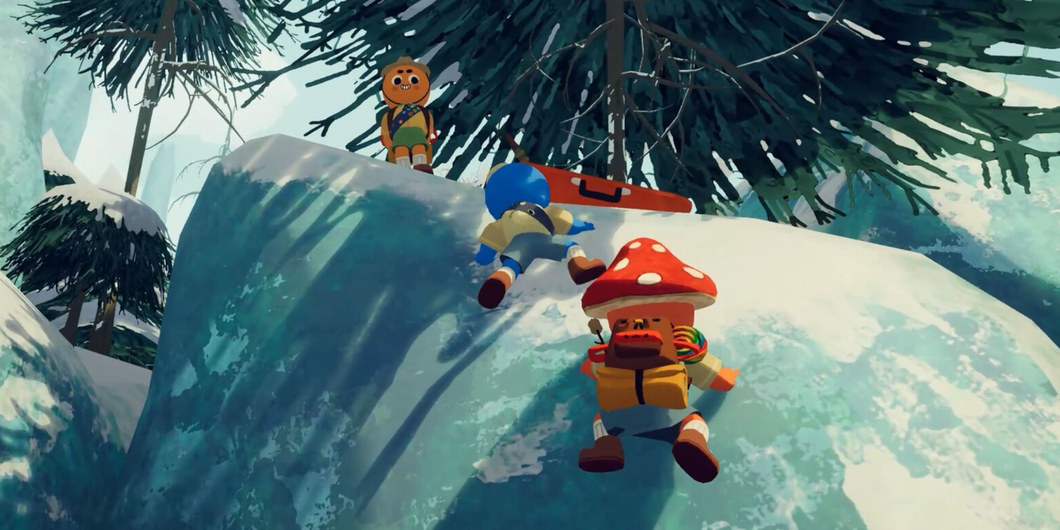 Peak Three Players Climbing A Rock