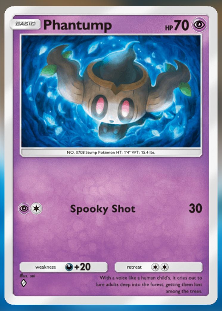 Phantump from Extradimensional Crisis in Pokemon TCG Pocket.