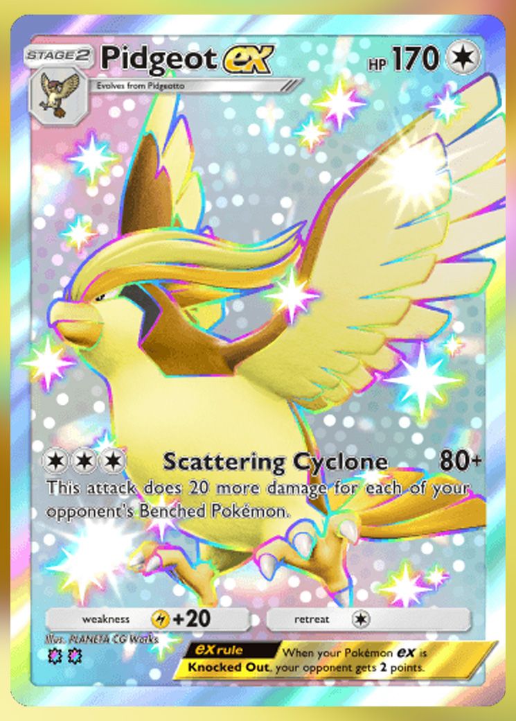 Pidgeot ex from Extradimensional Crisis in Pokemon TCG Pocket.