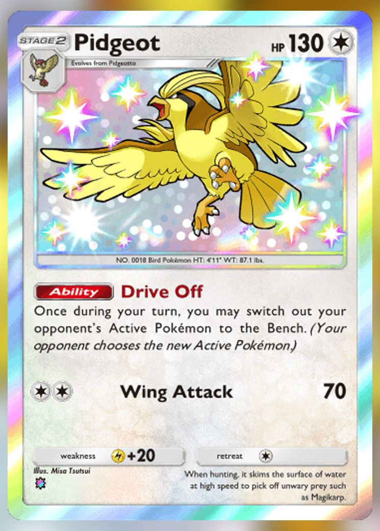 Pidgeot from Extradimensional Crisis in Pokemon TCG Pocket.
