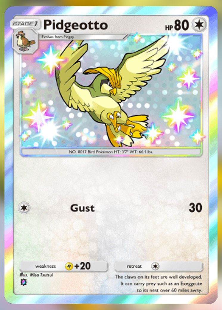 Pidgeotto from Extradimensional Crisis in Pokemon TCG Pocket.