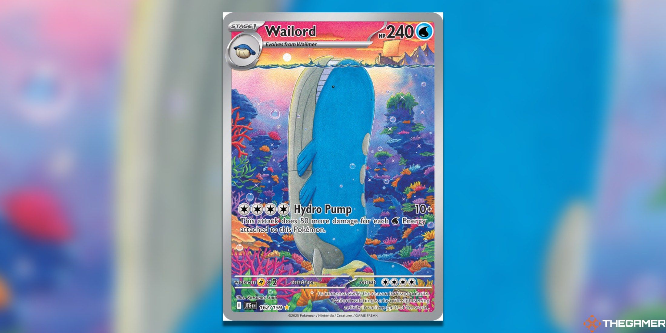 The Journey Together Wailord Illustration Rare from the Pokemon TCG.